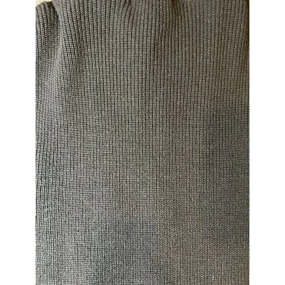 Brandini Black Suede Leather Merino Wool Full Zip Sweater Jacket Mens Size Large - Picture 8 of 8